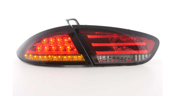 FK Pair LED Rear Lights Lightbar Seat Leon 2 MK2 1P 09-12 Black Smoke LHD