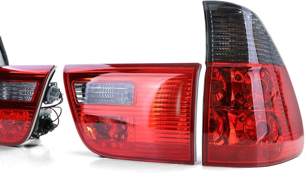 TZ Pair REAR LIGHTS BMW X5 E53 Z33 99-03 Gloss black red smoke E-Marked LHD