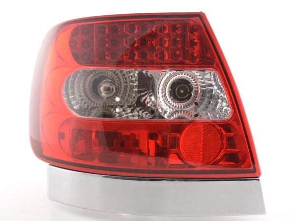 FK Set LED DRL Lightbar REAR Lights Audi A4 sedan B5 8D 95-00 clear red S4 Style LHD