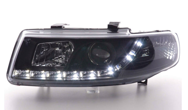 FK Pair LED DRL Projector Angel Eyes headlights Seat Leon 1M 99-05 black LHD