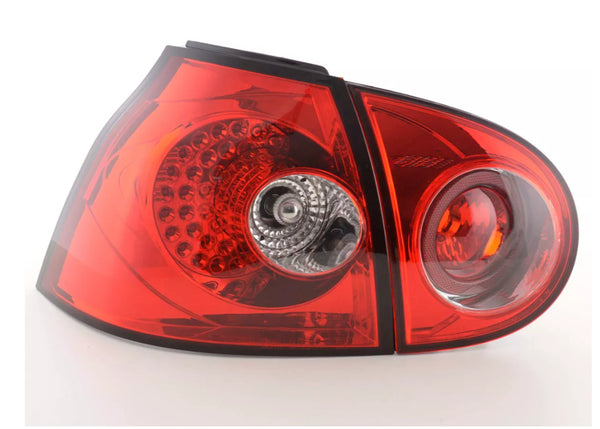 FK Pair LED Rear Lights Lightbar VW Golf 5 1K 03-08 red inc harness LHD