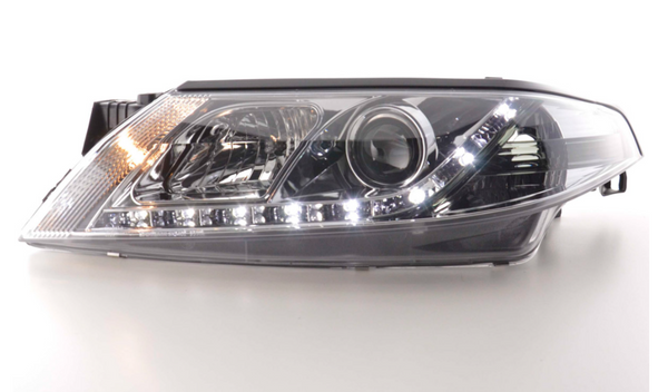 FK Set LED DRL Halo Ring Headlights Renault Laguna G 01-05 chrome LHD