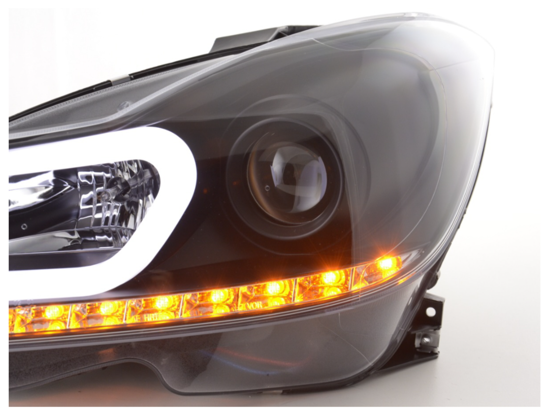 FK Set Mercedes C-Klasse W204 11-14 schwarze LED-Tagfahrlichter, AMG LHD C63