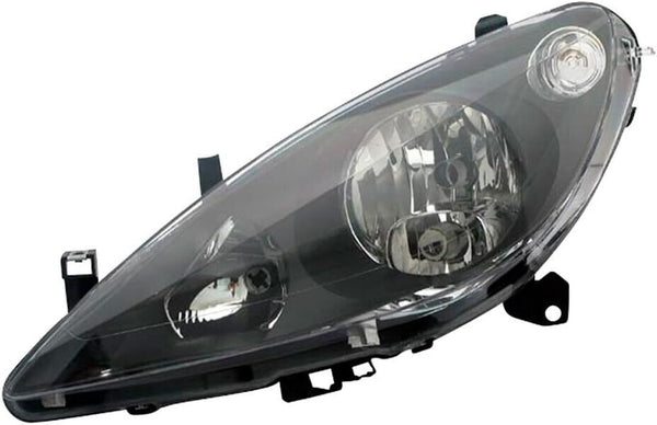 Auto-Style Pair Halo Headlights Peugeot 307 01-05 black & clear E-Mark LHD