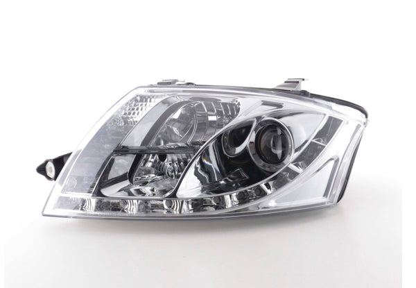 FK Pair LED DRL Lightbar Halo Headlights Audi TT 8N 99-06 chrome 1.8 3.2 LHD