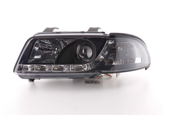 FK LED DRL Angel Eye Projektorscheinwerfer Audi A4 B5 8D 99-01 Chrom LHD