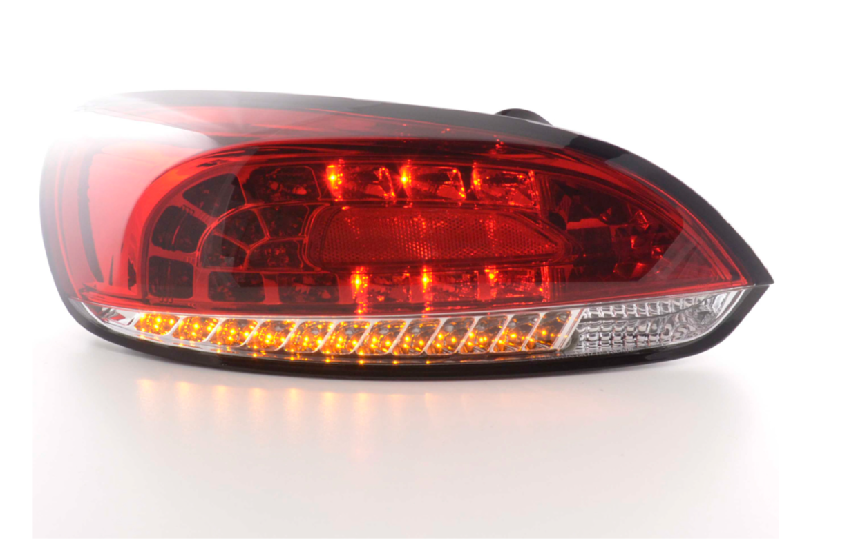 FK Paar LED-Lichtleiste RÜCKLEUCHTEN Lichtleiste DRL VW Scirocco 3 MK3 13 08+ rot klar