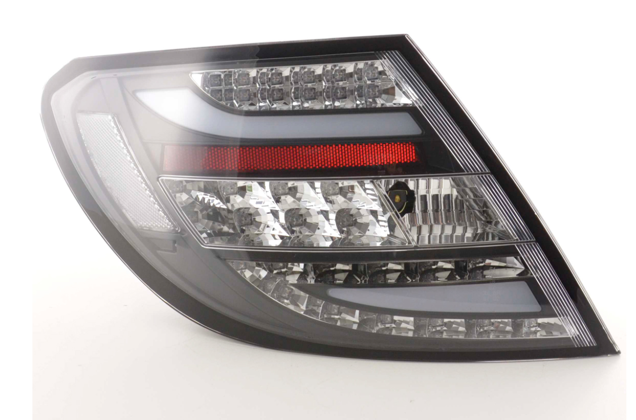 FK Set Rückleuchten LED DRL Lightbar Mercedes C-Klasse W204 204 07-11 schwarz LHD