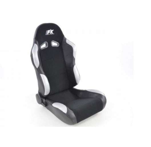 FK Universal Reclining Bucket Sports Seats - Silver Grey Carbon & Black Edition