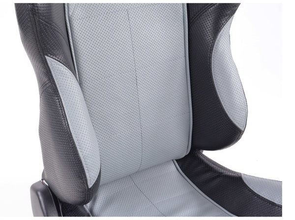 SCE Sportive Universal Reclining Bucket Sports Seats Grey Edition Perforated SL