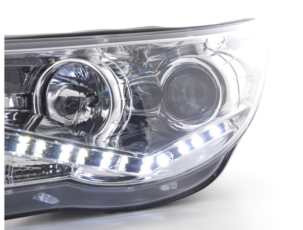 FK Pair LED DRL Projector Headlights VW Tiguan 5N 07-11 chrome RHD