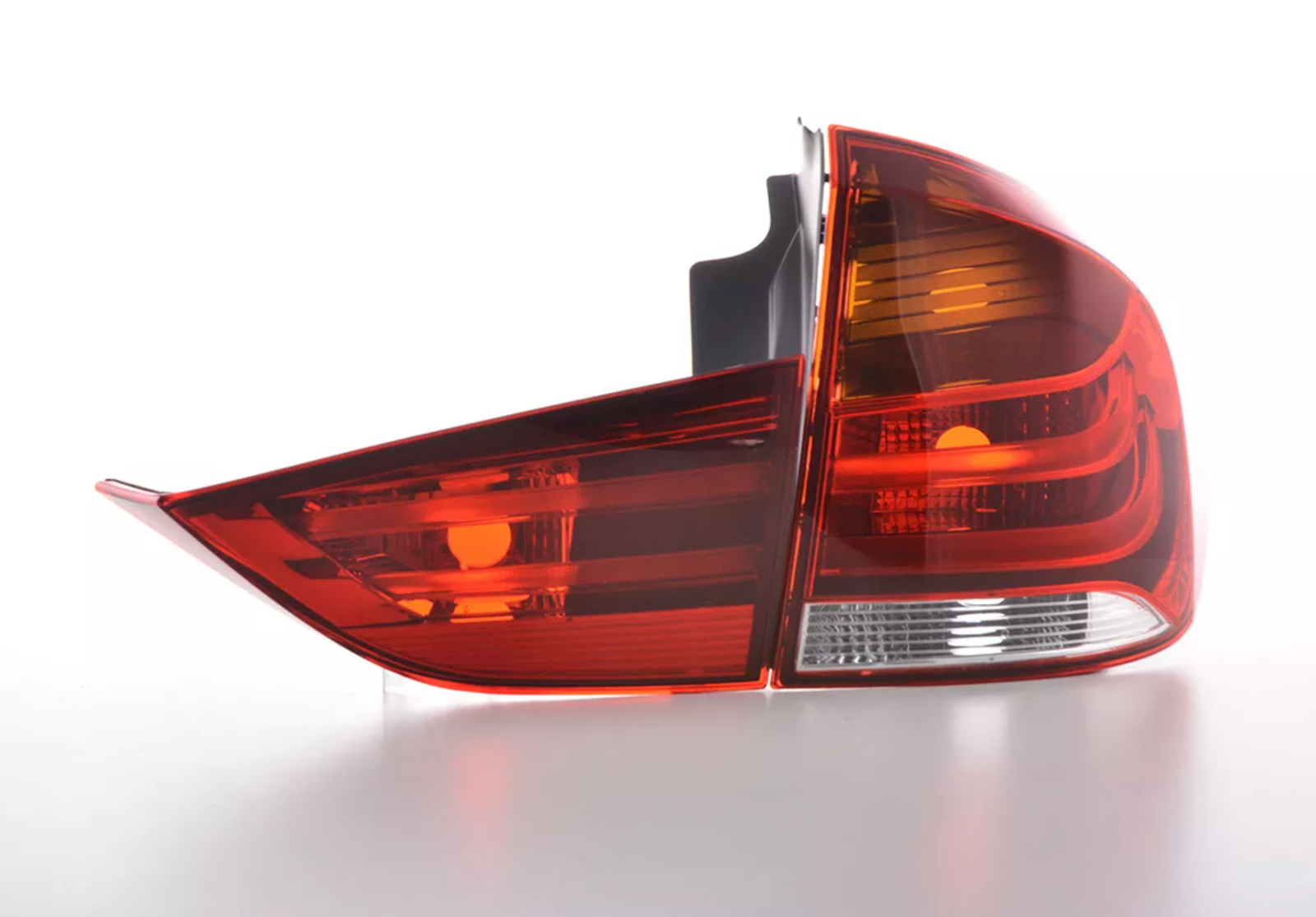 FK Set LED Lightbar REAR Lights Tail BMW X1 E84 09-13 red / clear LHD - LJ Automotive