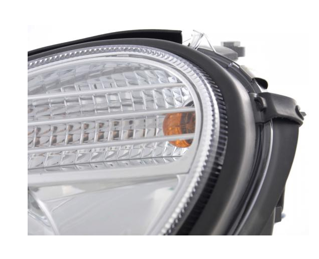 FK LED DRL Angel Eye Projector Headlights Mercedes E-Class type W211 06-08 LHD - LJ Automotive