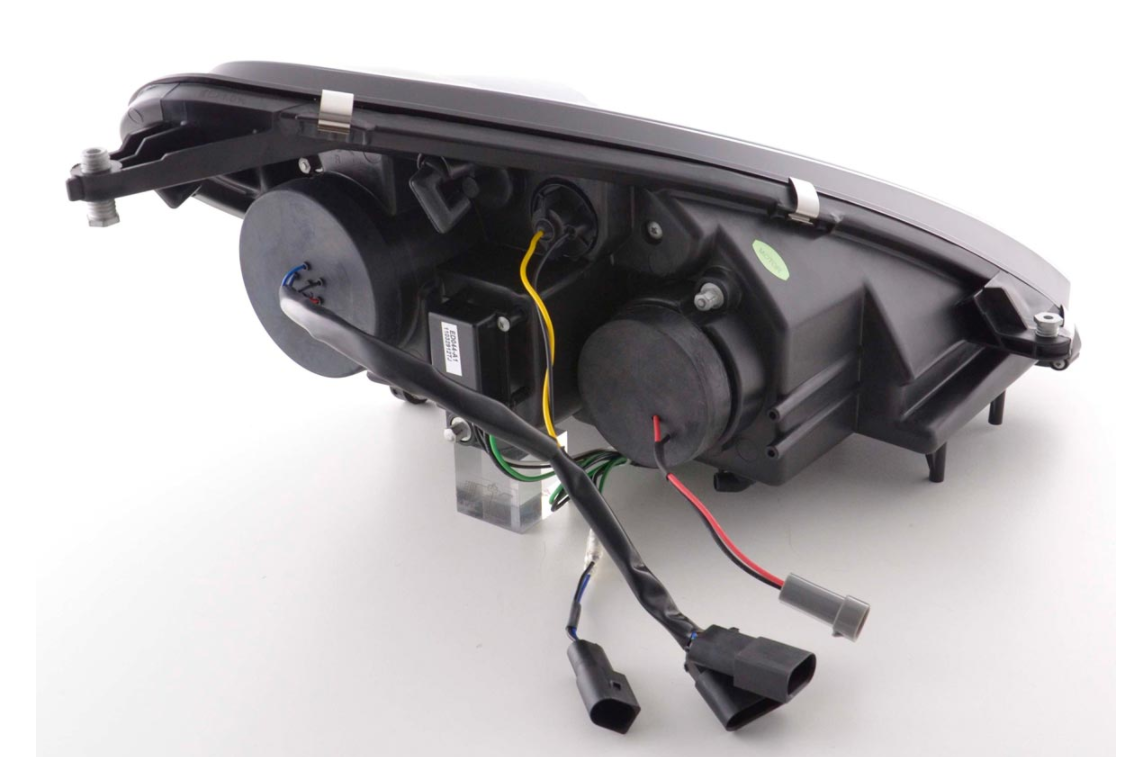 FK Pair LED DRL Projector Headlights Mercedes SLK 171 04-11 black - LJ Automotive