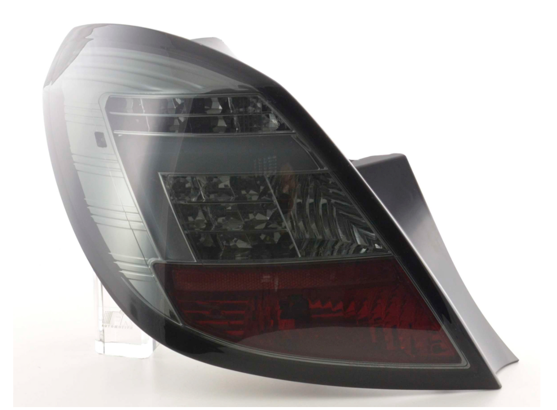 FK Set Rear Lights LED Lightbar Opel Corsa D 5-door 06-10 black smoke LHD - LJ Automotive