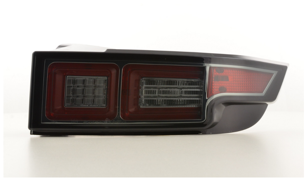 Set FK Range Rover Evoque 11+ black smoke LED Lightbar REAR TAIL BACK LIGHTS - LJ Automotive