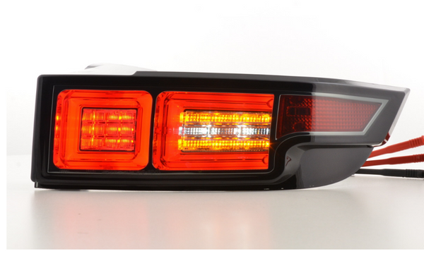 Set FK Range Rover Evoque 11+ black smoke LED Lightbar REAR TAIL BACK LIGHTS - LJ Automotive