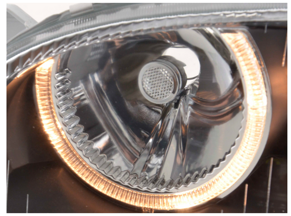 FK Set LED DRL Projector Angel Eye Headlights VW Golf 3 MK3 1HXO 1 EXO 91-97 LHD