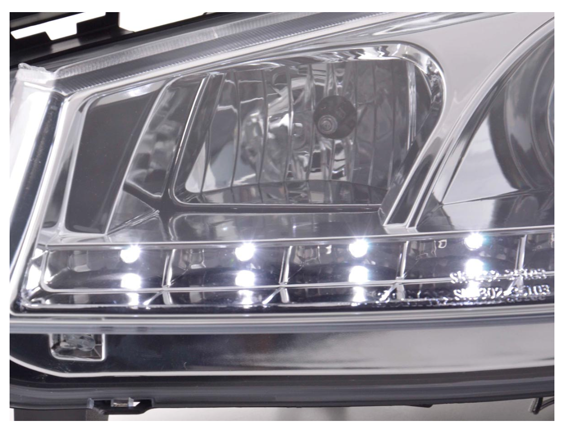 FK LED DRL Projector Angel Eye Headlights Renault Megane M 2 MK2 3/5-dr 03-06
