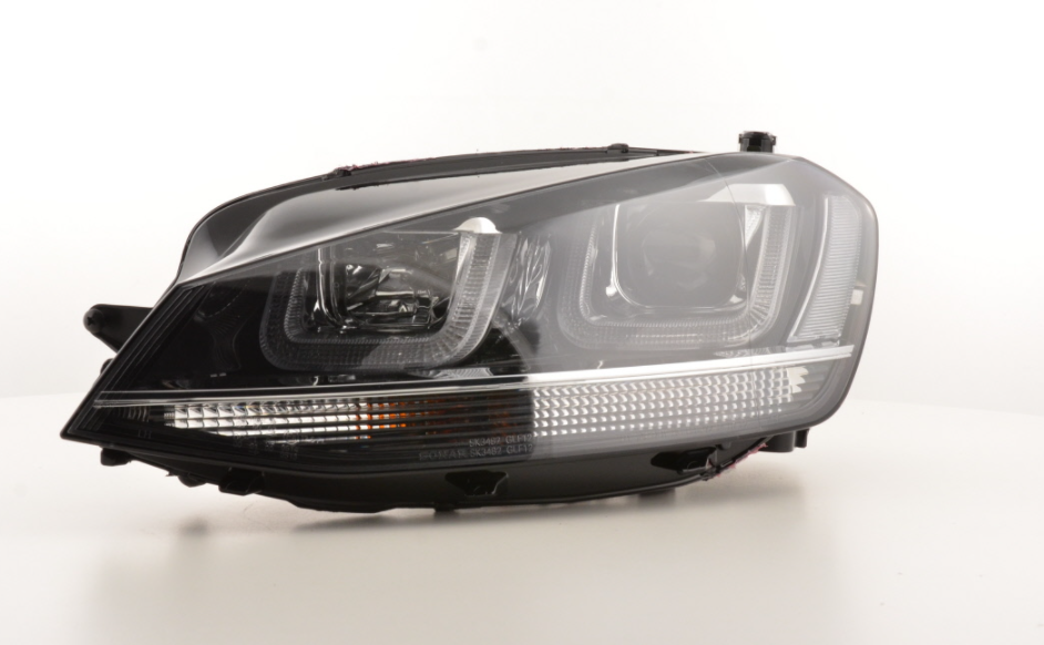 FK Set VW Golf 7 MK7 LED Devil Eye Project Headlights DRL GTI 12+ Black LHD