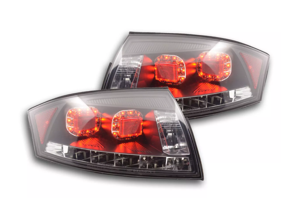 FK Automotive Pair LED Rear Lights Audi TT type 8N 99-06 black RHD