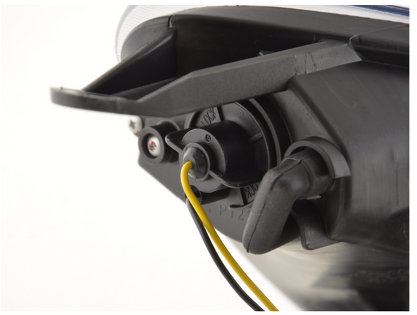 FK Pair LED DRL Projector Halo headlights Opel Vauxhall Corsa D 2011+ Chrome RHD
