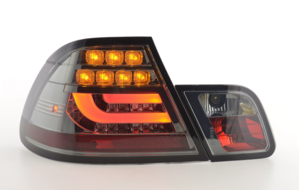 FK Paar LED-RÜCKLEUCHTEN Lichtleiste DRL BMW 3er E46 Coupe 03-07 schwarz LHD M3