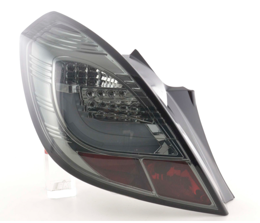 FK Set Rear Lights LED Lightbar Opel Corsa D BJ 06-10 3-dr black smoke LHD