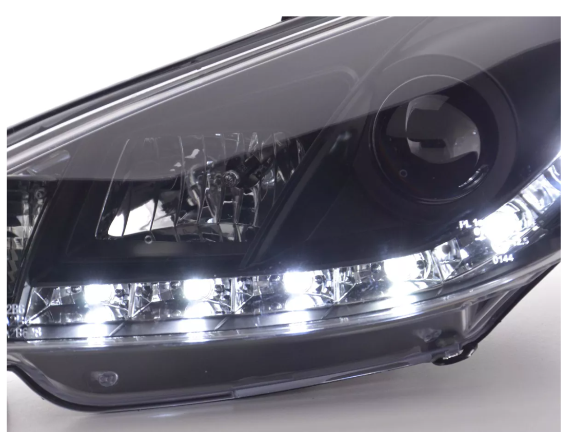 FK LED DRL Lightbar Halo Angel Eye Projector headlights Peugeot 206 S16 98+