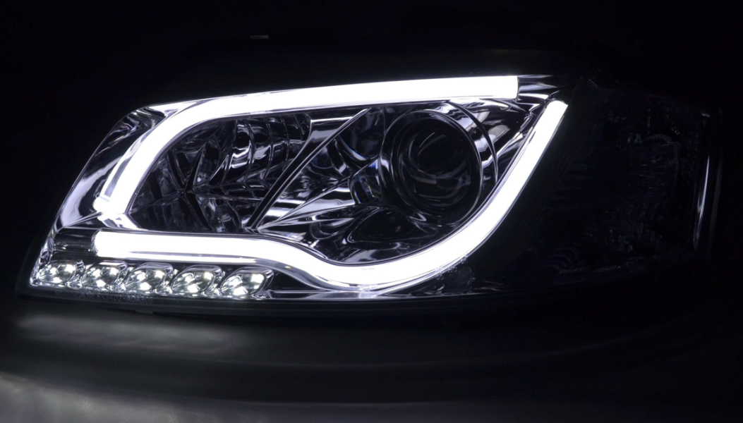 FK Set LED DRL Headlights Halo Projector Audi A3 type 8P 8PA 03-08 chrome S3
