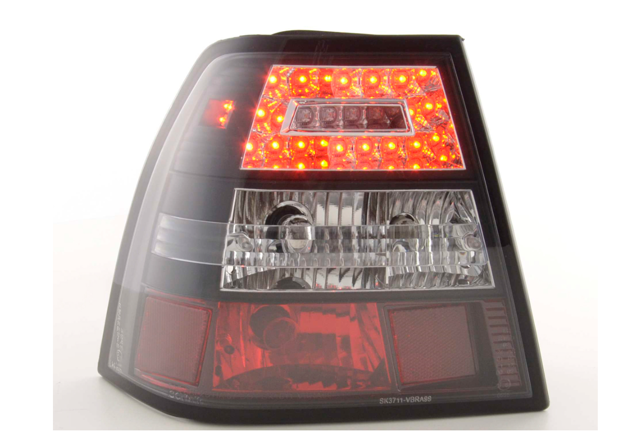 FK LED Lightbar DRL Rear Lights Tail VW Bora 1J 98-03 clear / black LHD