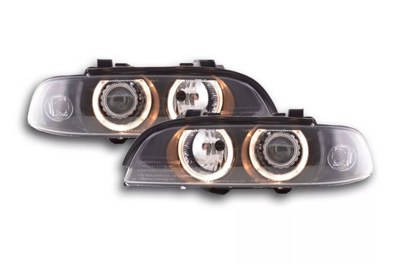 FK LED DRL Angel Eye XENON-Scheinwerfer BMW 5er E39 95-00 schwarz M5 RHD &amp; LHD