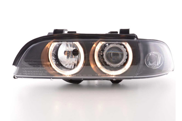 FK LED DRL Angel Eye XENON headlights BMW 5-series E39 95-00 black M5 RHD & LHD