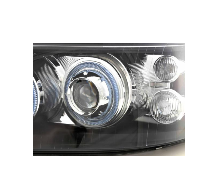 FK Pair LED DRL Halo Eye headlights VW Van Camper Transporter T5 03-09 Black