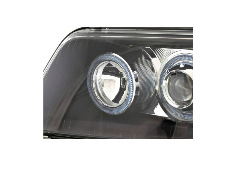 FK Pair LED DRL Halo Eye headlights VW Van Camper Transporter T5 03-09 Black