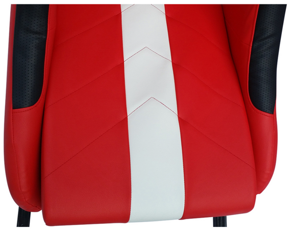FK Red White Stripe Simulator Chair Racing Seat Driving Game PC F1 Gaming Wheel