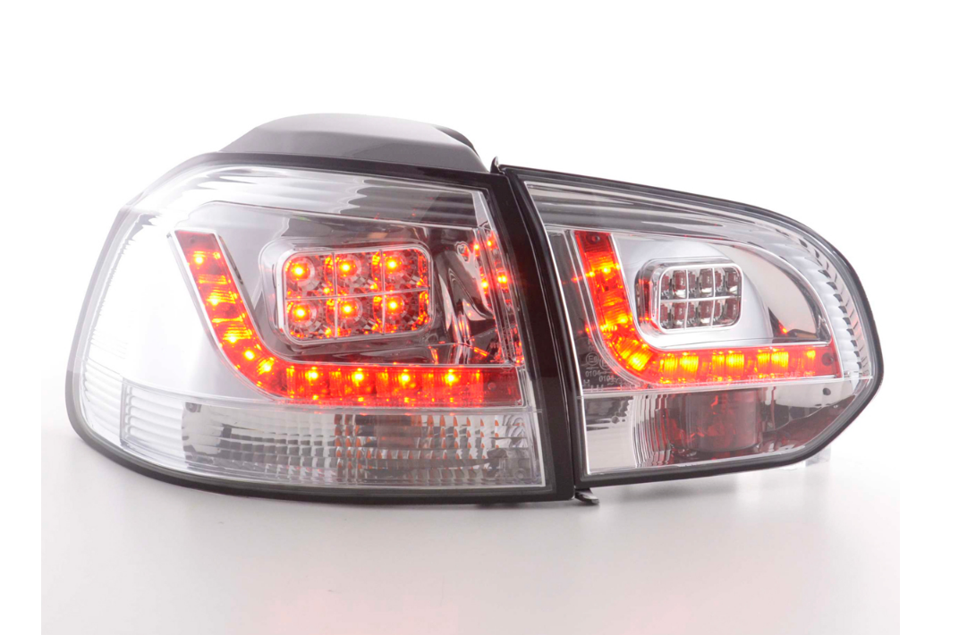 FK Set VW GOLF MK6 6 1K 08-12 LED REAR LIGHTS LAMPS TAIL Clear Chrome LHDAuto &amp; Motorrad: Teile, Auto-Ersatz- &amp; -Reparaturteile, Lichter &amp; Leuchten!