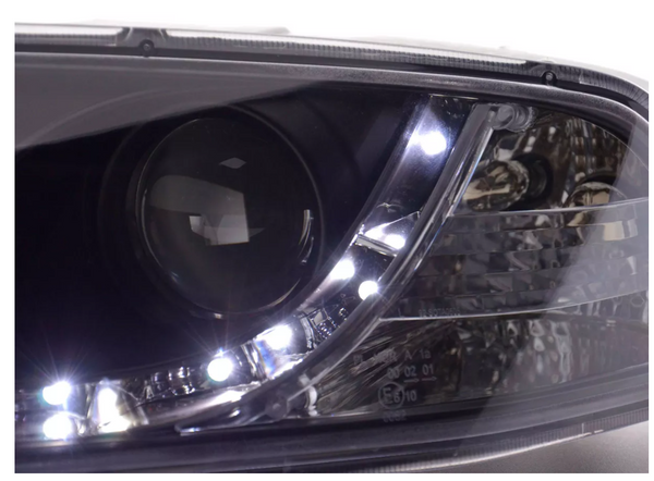 FK Paar LED DRL Projektor Halo-Scheinwerfer Skoda Octavia 2 04-08 1Z MK2 schwarz