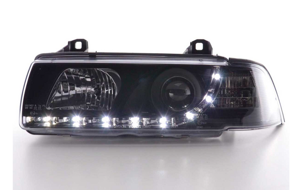 FK LED DRL Headlights Halo Ring BMW 3-Series E36 Coupe Cabrio 92-98 black