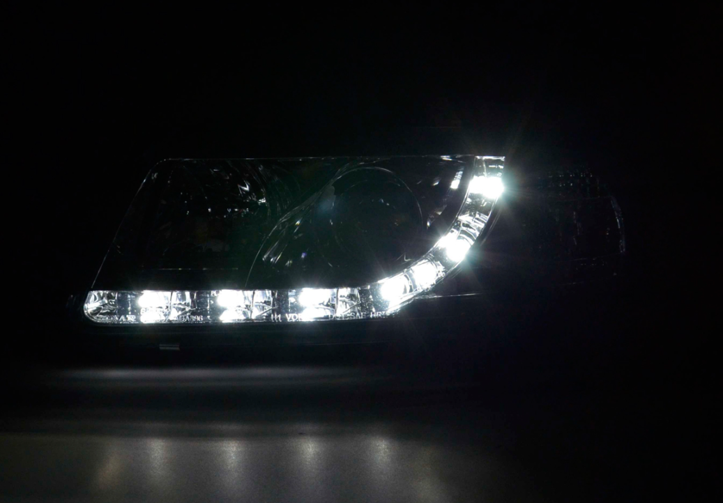 FK LED DRL Halo Projektorscheinwerfer Audi A3 8L 96-00 Chrom S3 LHD