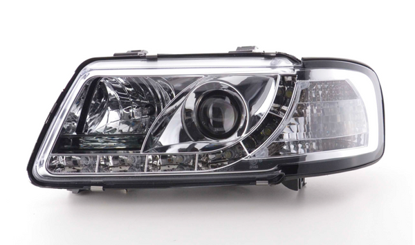 FK LED DRL Halo Projektorscheinwerfer Audi A3 8L 96-00 Chrom S3 LHD