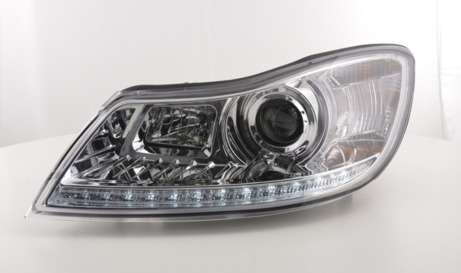 FK Paar LED DRL Projektor Halo-Scheinwerfer Skoda Octavia 2 09+ 1Z MK2 Chrom