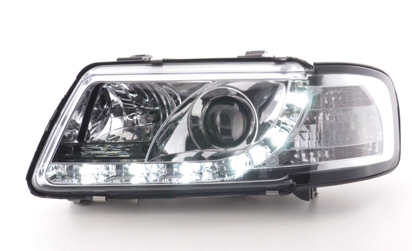 FK LED DRL Halo Projektorscheinwerfer Audi A3 8L 96-00 Chrom S3 LHD