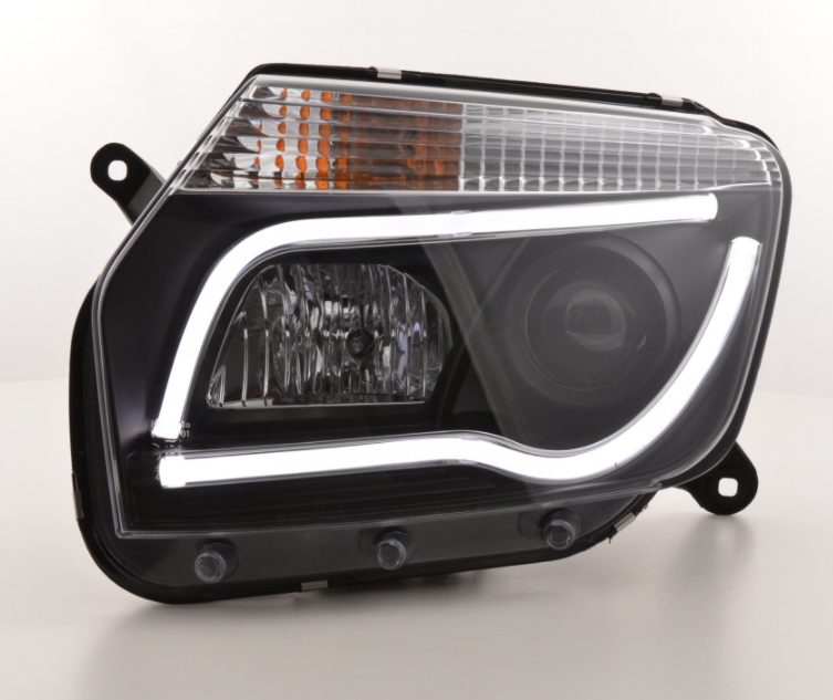 FK Set Dacia Duster 10–13 LED DRL Lichtleiste Halo Projektor Scheinwerfer LHD