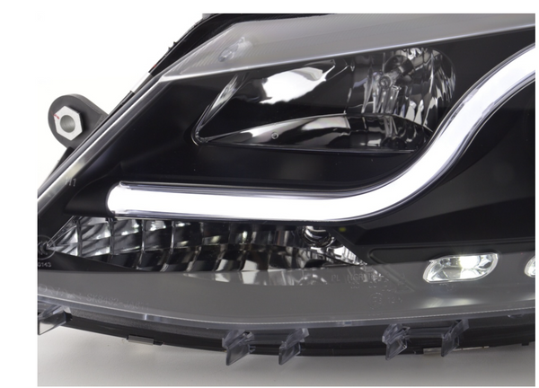 FK LED DRL Angel Eye Lightbar Projektorscheinwerfer VW Jetta MK6 6 11+ schwarz LHD