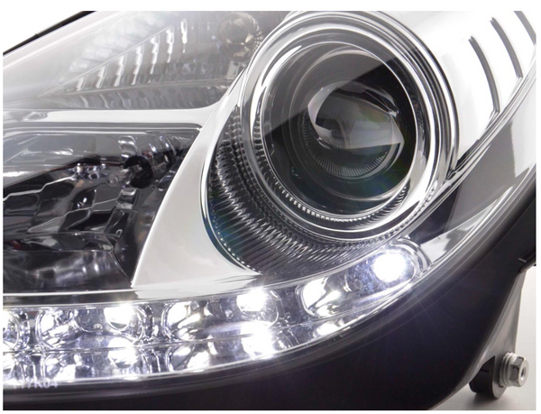 FK Set LED DRL Projector Headlights Mercedes SLK R171 04-11 chrome LHD AMG