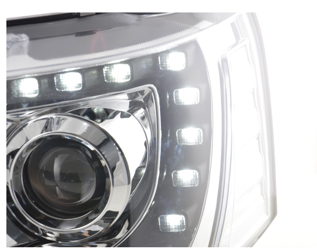 FK Pair LED DRL Projector headlights VW Van Camper Transporter T5 09+ Chrome LHD