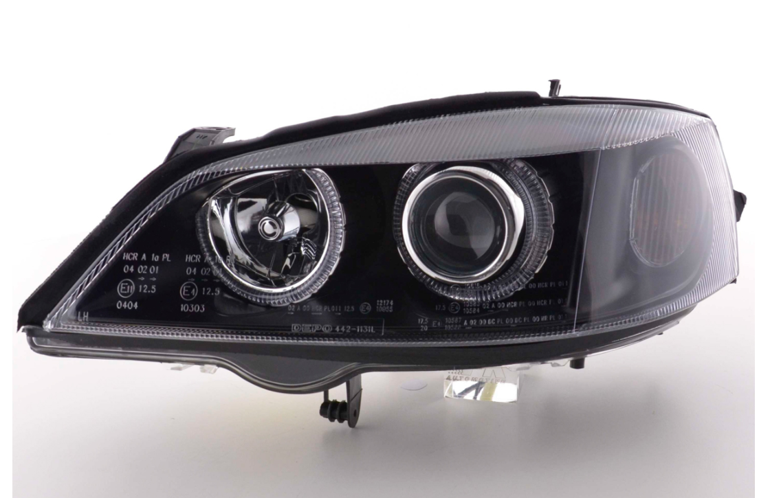 FK Vauxhall Astra G 98-03 LED DRL Devil Eye Projector Headlights Plug & Play