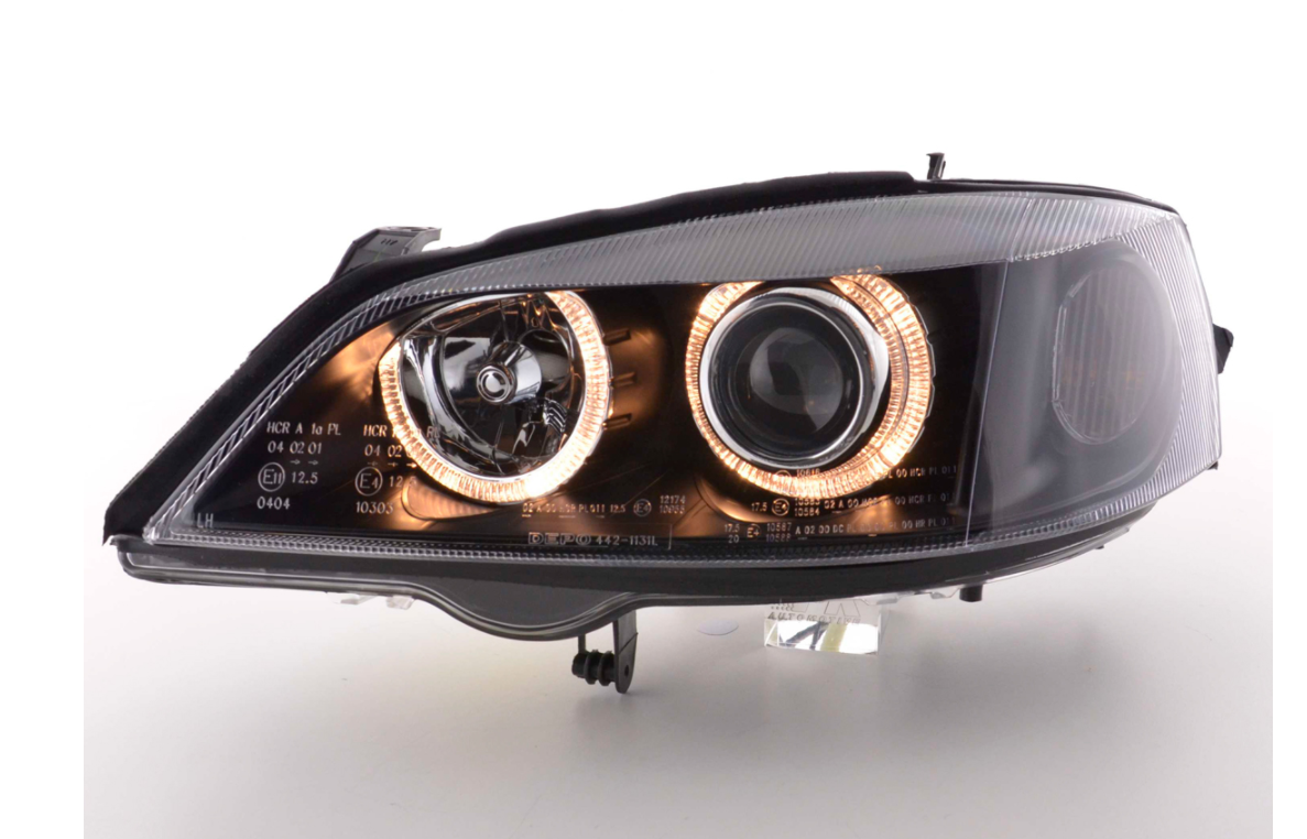 FK Vauxhall Astra G 98-03 LED DRL Devil Eye Projector Headlights Plug & Play