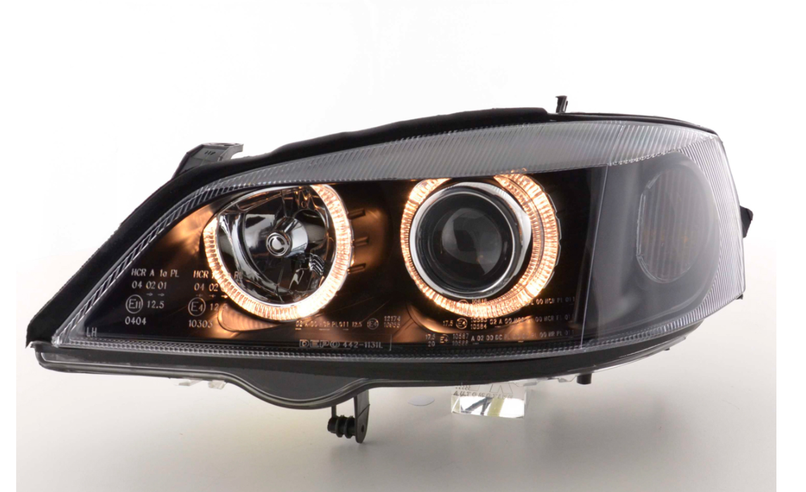 FK Vauxhall Astra G 98-03 LED DRL Devil Eye Projector Headlights Plug & Play